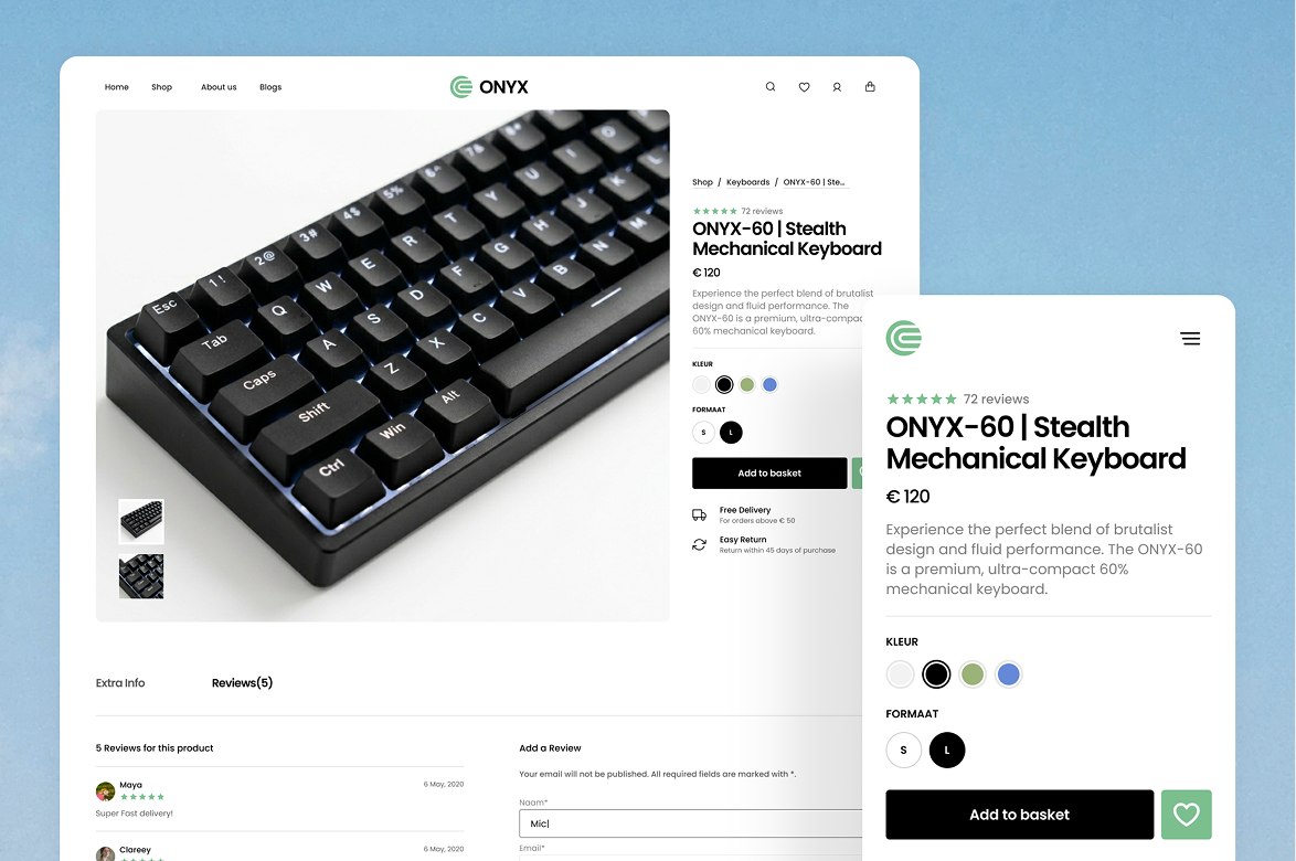 Optimised webshop
