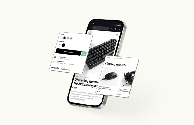 A premium e-commerce experience built for peripheral enthusiasts who expect more